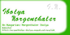ibolya morgenthaler business card